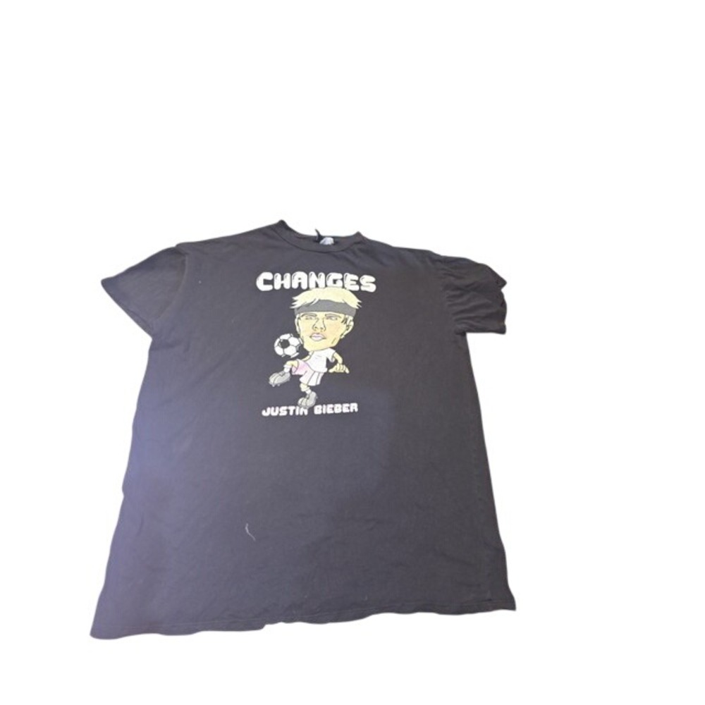 Justin Bieber Changes H&M Divided Black Graphic T-Shirt Mens